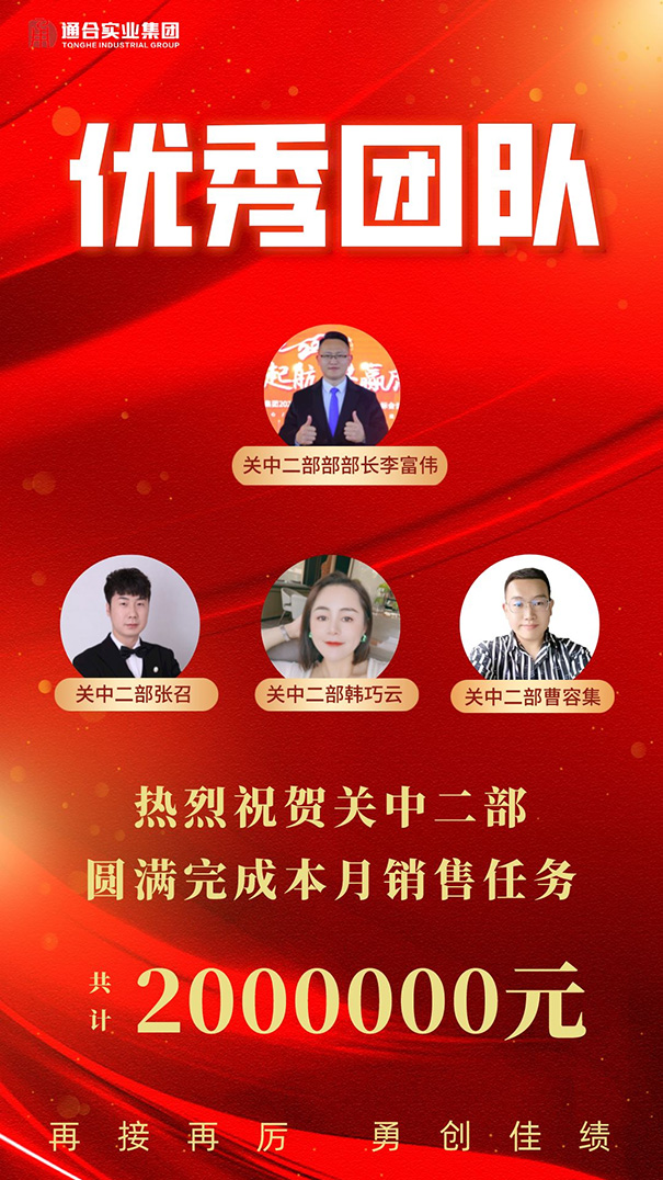 通合實業(yè)集團(tuán)8月優(yōu)秀團(tuán)隊及個人表彰！